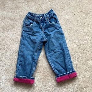 Girls size 4T fleece lined Gap jeans